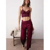 Trendyol Pyjama burgundin punainen
