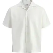 Jack & Jones Jjebreeze Linen Blend Resort Shirt Ss Sn - White - XL
