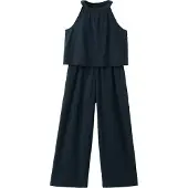 Mango Halter Long Jumpsuit - Navy - 152