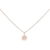 Wildcat Crystal Flower Necklace - kaulakoru - Ruusukultainen metalli