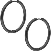 Wildcat Little Hoops - Črna, 25,0 mm