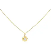 Wildcat Crystal Flower Necklace - kaulakoru - Kultainen metalli