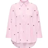 ONLY Onlnew Lina Grace Ls Emb Shirt Noos Wvn - Pink - M