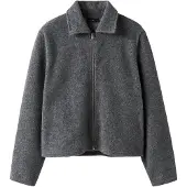 LMTD Nlfbaria Ls Short Zip Jacket - Grey - 170-176