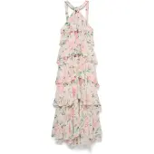 Vero Moda Vmfelicia Sl Ruffle Maxi Dress Exp - Pink - M