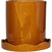 OYOY Nami ruukku aluslautasella Ø21,5 cm medium. Meripihka