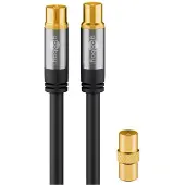 Pro Antenna cable 1m silver (70346)