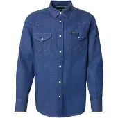 Wrangler Western Shirt - Blue - XL x 00