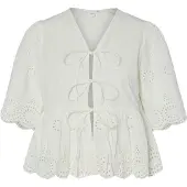 Y.A.S Yascornelia 2/4 Tie Top S. Noos - White - 34