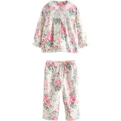 Next Yöpuku 'Cath Kidston' vaaleanvihreä / roosa / punainen / valkoinen