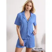 Trendyol Pyjamashortsit taivaansininen