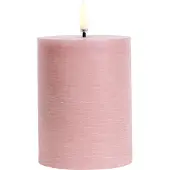Uyuni LED pöytäkynttilä, 7,8 x 10 cm, rustiikkipinta, dusty rose