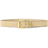 Ralph Lauren Logo-Keeper Suede Belt - Beige - XS