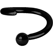 Wildcat Continous Ball Closure Ring - 1,0 mm, Schwarz, 9,0 mm