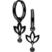 Wildcat Mini Lotus Hoops - Korvakorut (pari) - Musta metalli