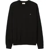 Calvin Klein Jeans Neulepaita 'Monogram Embroidery Relaxed' musta
