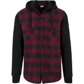 Urban Classics Hooded Ed Flanell Sweat Leeve Pitkähihainen Kauluspaita
