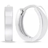 Lykken Casuals hopeiset rengaskorvakorut 15 mm
