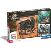 Clementoni Jigsaw Puzzle Super Color Square Jurassic World 3x48pcs. Lattia