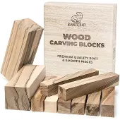 BeaverCraft BW10 Wood Carving Blocks Set of Basswood - Walnut