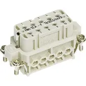Harting HAN A liitin, insertti tyyppi 10Ahunstik ruuviliitin max 2,5mm2, 16A10 polet