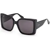 Max mara MM0131 56/18/135 Kiiltävä musta Etu akryyli NAISILLE MM0131 Aurinkolasit