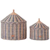 OYOY Säilytyskorit - 2 kpl - 50x41/36x36 cm - Sirkus - sininen - - OneSize - Korit