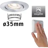 Paulmann Nova mini Plus easydim alumiini Mini Plus, himmennettävä, Alumiini/harmaa/sinkki, Olohuone/ruokailutila, Alumiini, Moderni,