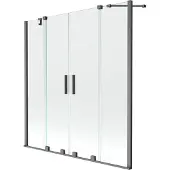 Mexen Kylpyseinä Velar Duo II, harmaa, 160x150 cm