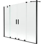Mexen Kylpyseinä Velar Duo II, musta, 170x150 cm