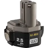 Makita 193100-4, Akku, Nikkelimetallihybridi (NiMH), 2,5 ah, 12 V, Musta, Hopea, 1 kpl