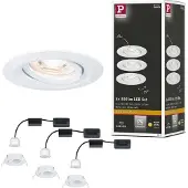 Paulmann Nova mini Plus easydim 3 kpl valkoinen Mini Plus, himmennettävä, Valkoinen/opaali, Olohuone/ruokailutila, Alumiini, Moderni,