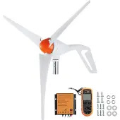 Vevor 500 W:n tuuliturbiinigeneraattori, 12 V:n tuuliturbiinisarja, 3-lapainen tuuligeneraattori anemometrillä, MPPT-ohjaimella ja säädettävällä tuulensuunnalla, sopii kotiin, maatilalle, matkailuauto