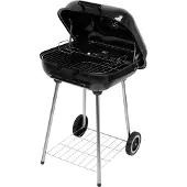 TOYA Hiiligrilli savustimella - - Grillin koko 45x40 cm - Integroitu savustin - Kestävä teräs - Helppo puhdistaa - Kannettava