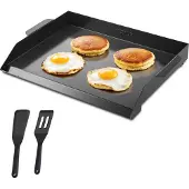 Vevor hiiliteräksinen paistolevy, 22x16 tuuman universaali litteä suorakaiteen muotoinen levy, kaasugrilli BBQ-grillille, Teppanyaki, kannettavat perhekeittiövälineet, leirintäalueen takajuhliin, must