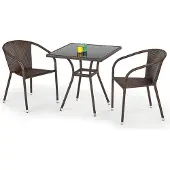 Halmar Mobil-pöytä, 70 x 70 x 74 cm, tummanruskea-musta