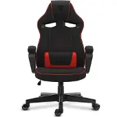 Sense7 Knight fabric armchair black and red