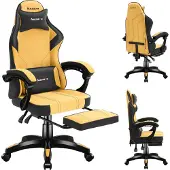 Huzaro Pelituoli Force 3.7 yellow, keltainen, hengittävä kangas