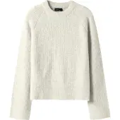 LMTD Nlfkleave Ls Short Knit Noos - Cream - 170-176