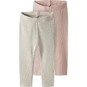 Name it 2-pack Leggingsit Peyote Melange Peyote Melange 68 cm Vaaleanpunainen 68 cm Tytöt