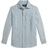 Ralph Lauren 17/1 Yd Linen-Wvn-Shirt - Blue - 109-116
