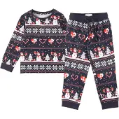 Jule-Sweater Christmas Heart Pajamas Navy Kids - Navy - 146-152