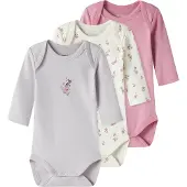 Name it Nbfbody 3P Ls Flower Noos - Pink - 62