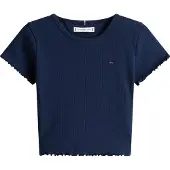 Tommy Hilfiger Essential Rib Top Ss - Navy - 152