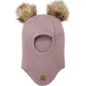Mikk-Line Wool Fullface W. Pom Pom - Pink - 62/68