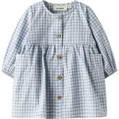 Lil´ Atelier Nbftallula Ls Loose Body Dress Lil - Blue - 68
