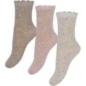 Minymo Wool Socks 3-Pack - Multi/patterned - 27\30
