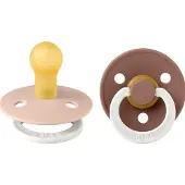 BIBS Colour Glow Tutti 2-pack Lateksi Koko 2, Blush/Woodchuck