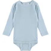 Joha Villasta Valmistettu Pitkähihainen Body Blue Blue-80 cm Sininen 80 cm Pojat, Tytöt