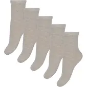 Minymo Wool Socks 5-Pack Solid - Beige - 35\38